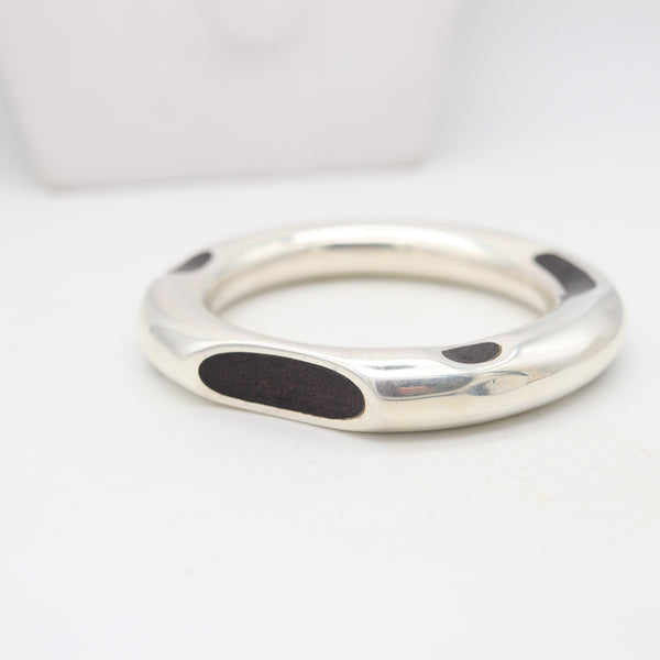 TIFFANY & CO. Frank Gehry Geometric Bangle Bracelet In .925 Sterling Silver