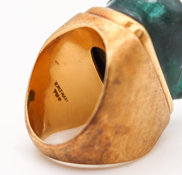 BURLE MARX 1970 Forma Livre Cocktail Ring In 18Kt Gold With Tourmaline