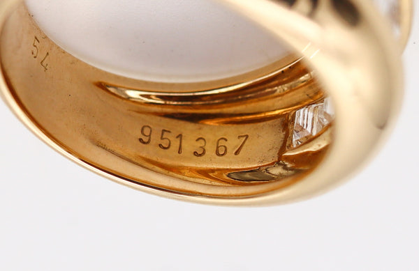 CARTIER Paris 1970 Band Ring In 18Kt Yellow Gold With 1.45 Ctw Diamonds