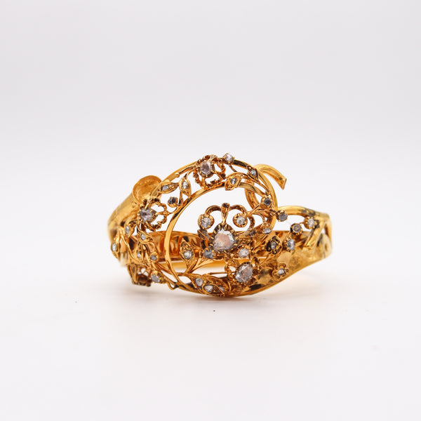 TIFFANY & Co. 1880 Victorian Bracelet In 14Kt Yellow Gold With Rose Cut Diamonds