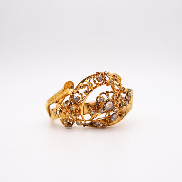 TIFFANY & Co. 1880 Victorian Bracelet In 14Kt Yellow Gold With Rose Cut Diamonds