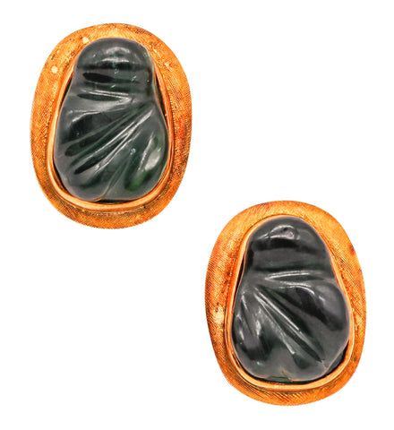 BURLE MARX 1970 Forma Livre Pair Of Earrings In 18Kt Gold With Tourmalines