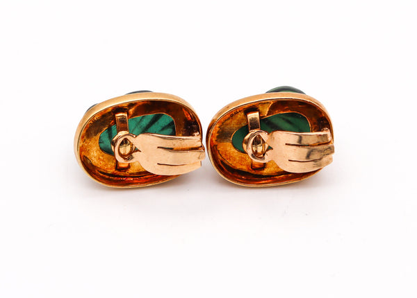 BURLE MARX 1970 Forma Livre Pair Of Earrings In 18Kt Gold With Tourmalines