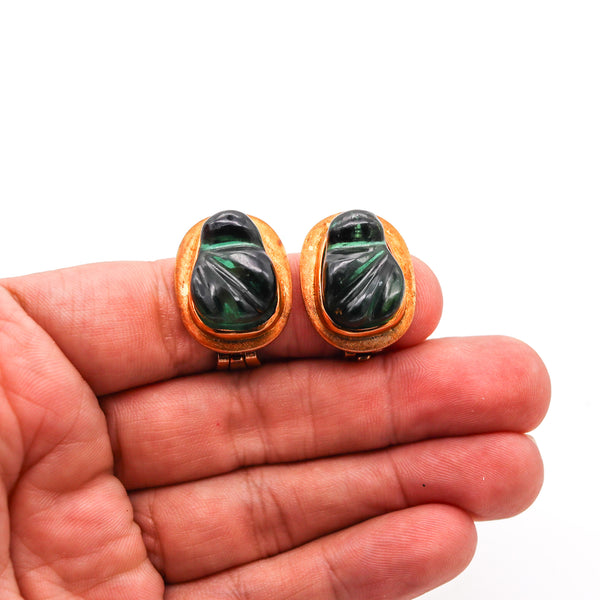 BURLE MARX 1970 Forma Livre Pair Of Earrings In 18Kt Gold With Tourmalines