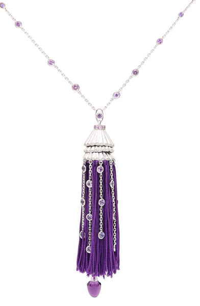BOUCHERON Paris Exquises Confidences Necklace In 18Kt Gold Sapphires & Diamonds