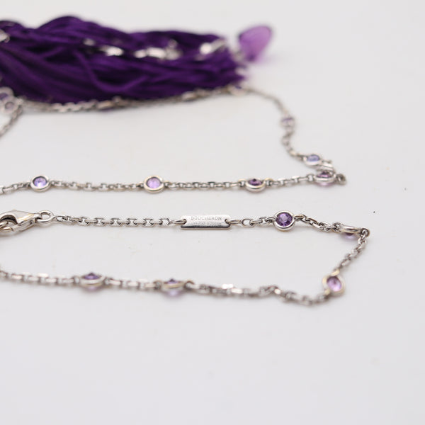 BOUCHERON Paris Exquises Confidences Necklace In 18Kt Gold Sapphires & Diamonds