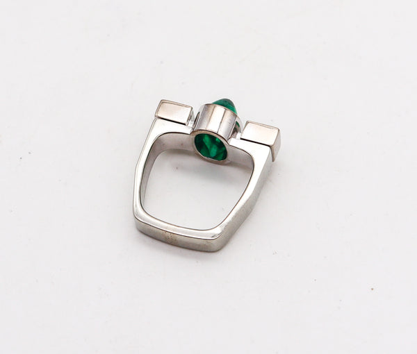 -Trudel By Kurt Aepli Geometric Ring 18Kt Gold With 3.02 Ctw In Emerald And Diamonds