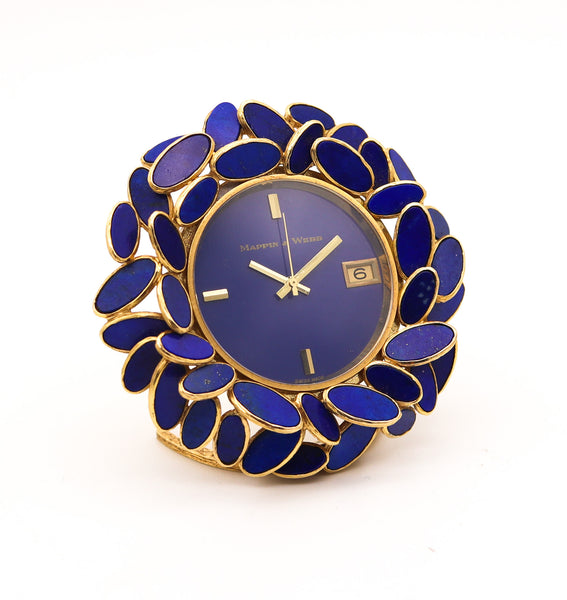 AUGUSTIN JULIA PLANA 1960 Pendant-Travel Watch In Solid 18kt Gold With Lapis