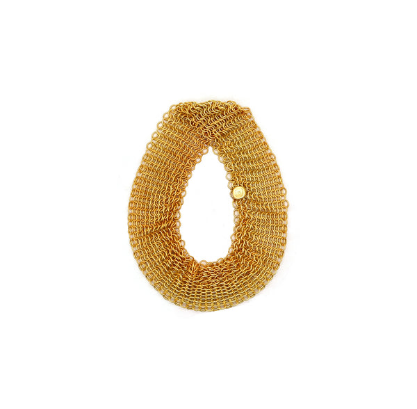 -Tiffany & Co. 1982 Elsa Peretti Mesh Bracelet in 18Kt Gold Vermeil Over Sterling