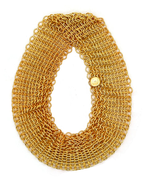 -Tiffany & Co. 1982 Elsa Peretti Mesh Bracelet in 18Kt Gold Vermeil Over Sterling