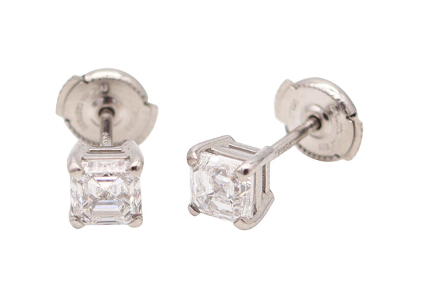 TIFFANY & CO. Gia Certified 2.01 Cwt D VVS-1 Diamonds Studs Earrings In Platinum