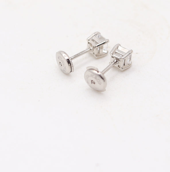 TIFFANY & CO. Gia Certified 2.01 Cwt D VVS-1 Diamonds Studs Earrings In Platinum