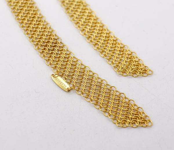 TIFFANY & CO. 1980 Elsa Peretti Draped Mesh Necklace in 18Kt Gold Vermeil On Silver