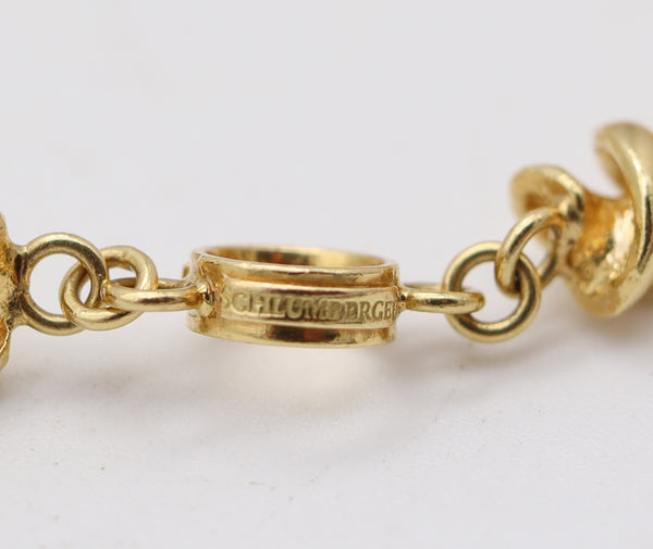 TIFFANY & CO. 1970 Schlumberger Long Rotini Necklace Sautoir In 19Kt Yellow Gold