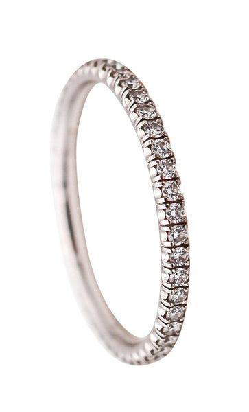 CARTIER Modern Eternity Band Ring In 18Kt White Gold With 44 VVS Diamonds