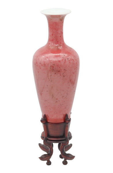 QING DYNASTY 18-19th Century Kangxi Antique Chinese Peach Bloom Porcelain Vase