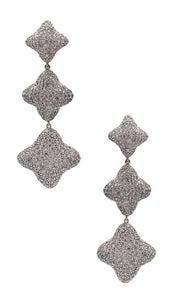 -David Yurman Dangle Drop Earrings In 18Kt Gold With 6.86 Ctw In VS Diamonds