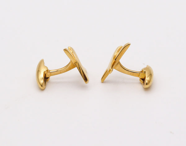 TIFFANY & CO. By Paloma Picasso Pair Of Graffiti X Cufflinks In 18Kt Yellow Gold