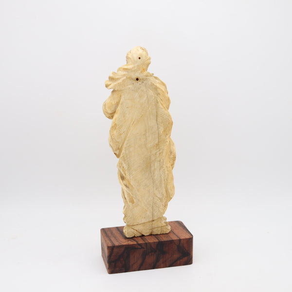 SPANISH SCHOOL 1775 Baroque Carved Sculpture Of Virgin Immaculata Madonna