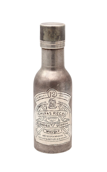 CHIVAS REGAL 1970 Vintage Liquor Whisky Bottle In .925 Sterling Silver