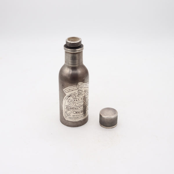 CHIVAS REGAL 1970 Vintage Liquor Whisky Bottle In .925 Sterling Silver