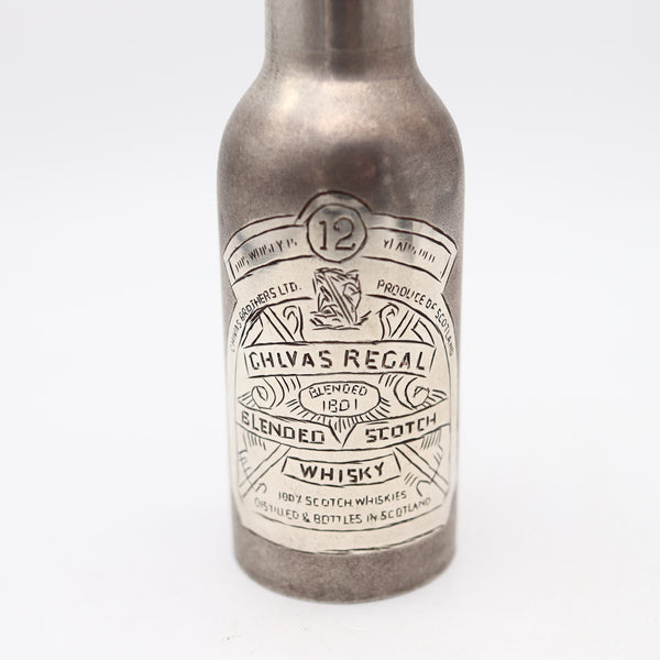 CHIVAS REGAL 1970 Vintage Liquor Whisky Bottle In .925 Sterling Silver