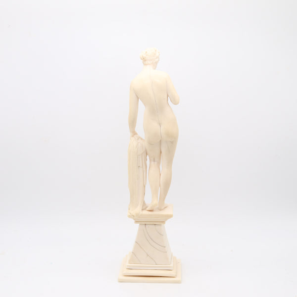 CONTINENTAL 19th Century Antique Carved Sculpture Of Standing Naked Venus