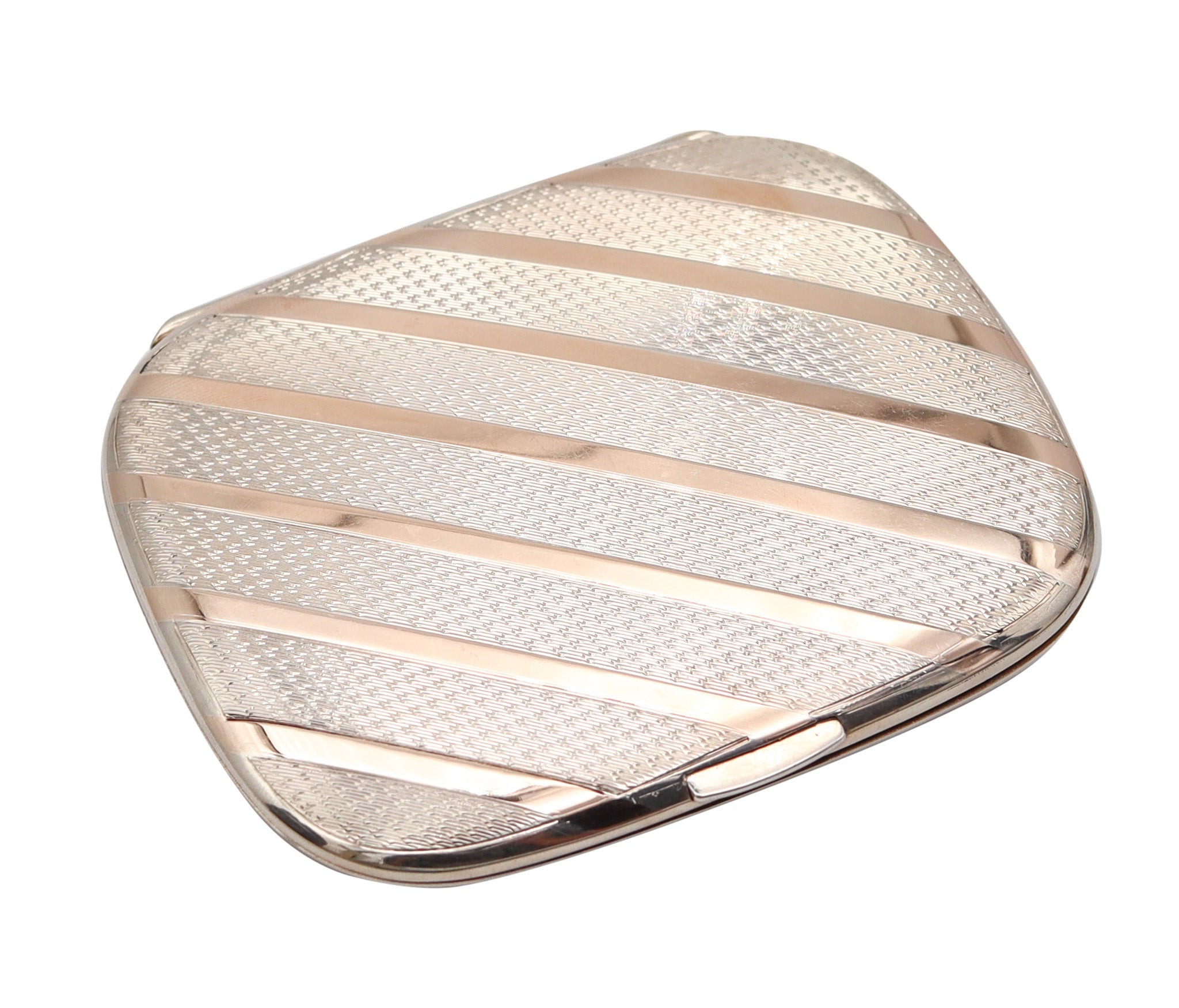 ALFRED DUNHILL 1921-28 Art Deco Pocket Box In Gold & .925 Sterling Silver