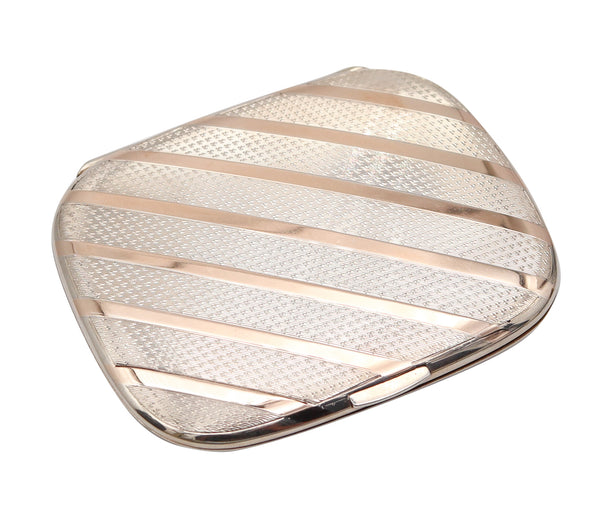 ALFRED DUNHILL 1921-28 Art Deco Pocket Box In Gold & .925 Sterling Silver