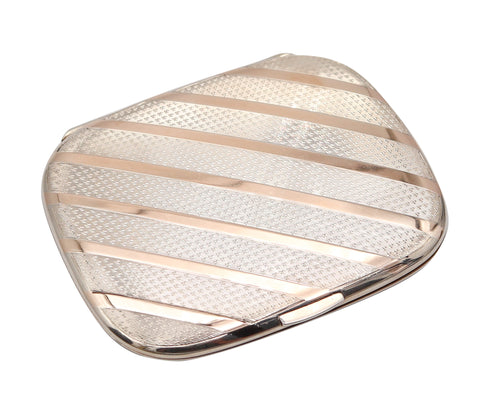 ALFRED DUNHILL 1921-28 Art Deco Pocket Box In Gold & .925 Sterling Silver