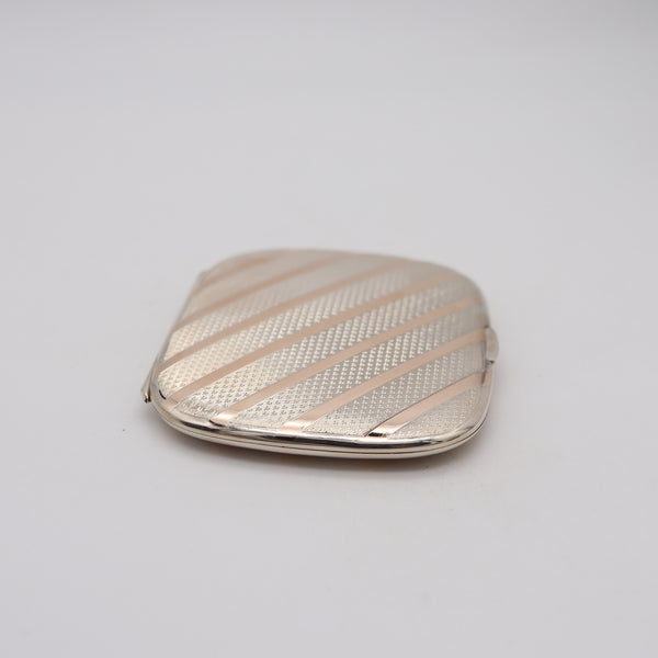 ALFRED DUNHILL 1921-28 Art Deco Pocket Box In Gold & .925 Sterling Silver