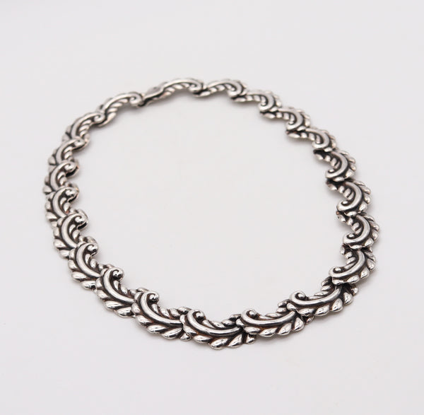 Antonio Reyna 1950 Mexican Taxco Organic Necklace In .925 Sterling Silver
