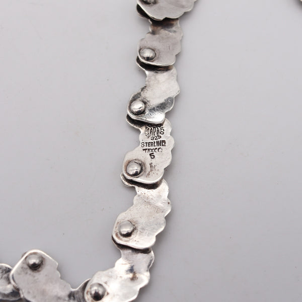 Antonio Reyna 1950 Mexican Taxco Organic Necklace In .925 Sterling Silver