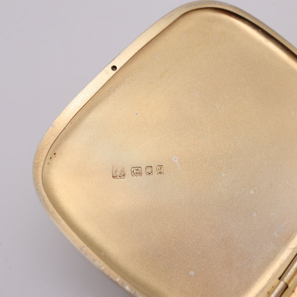 ALFRED DUNHILL 1921-28 Art Deco Pocket Box In Gold & .925 Sterling Silver
