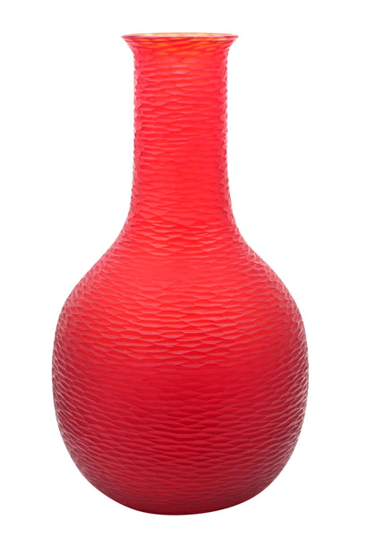 VENINI 1940 By Carlo Scarpa Murano Battuto Red Art Glass Vase