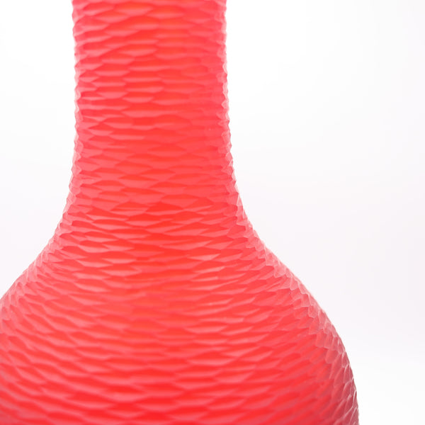 VENINI 1940 By Carlo Scarpa Murano Battuto Red Art Glass Vase