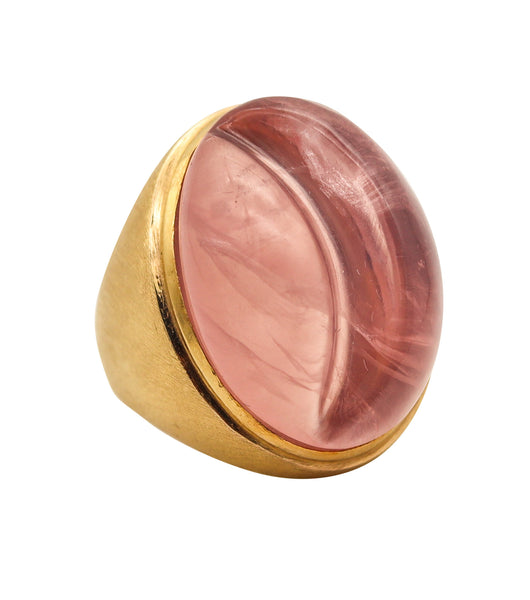 BURLE MARX 1970 Forma Livre Cocktail Ring In 18Kt Gold With Pink Tourmaline