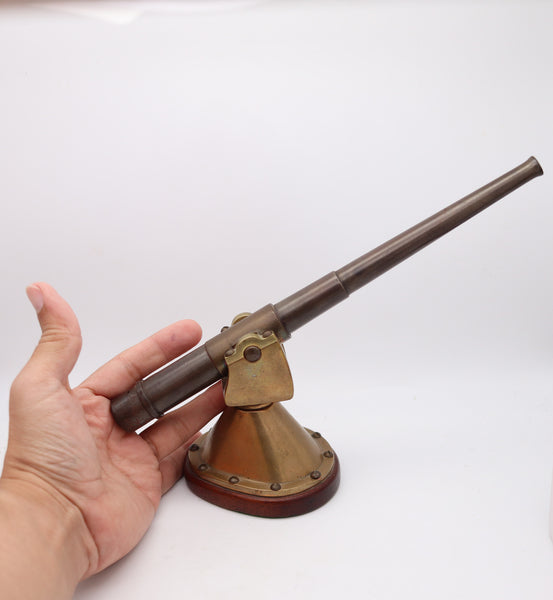 US NAVAL 1950 Desk Presentation Navy Deck Signal Cannon In Solid Bronze