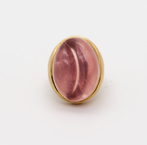 BURLE MARX 1970 Forma Livre Cocktail Ring In 18Kt Gold With Pink Tourmaline