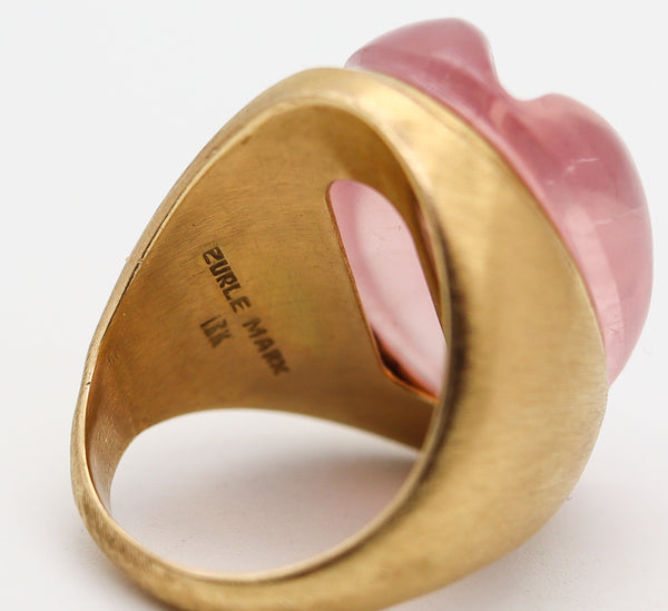 BURLE MARX 1970 Forma Livre Cocktail Ring In 18Kt Gold With Pink Tourmaline