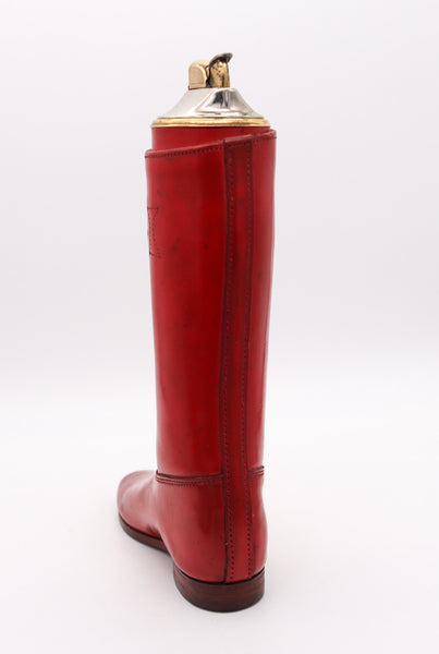 -EVANS 1952 For Loyal Automatic Table Lighter In the Shape Of A Large Leather Boot
