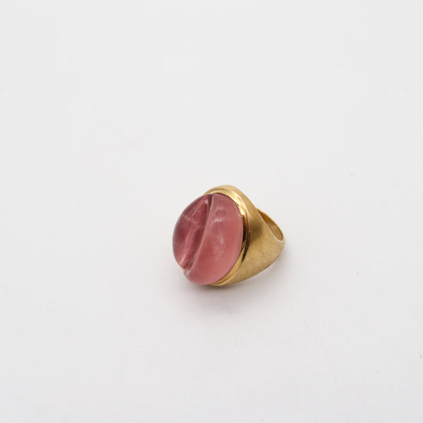 BURLE MARX 1970 Forma Livre Cocktail Ring In 18Kt Gold With Pink Tourmaline