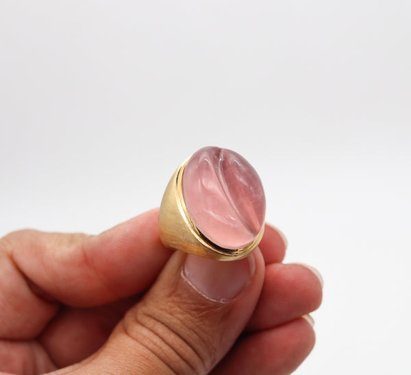 BURLE MARX 1970 Forma Livre Cocktail Ring In 18Kt Gold With Pink Tourmaline