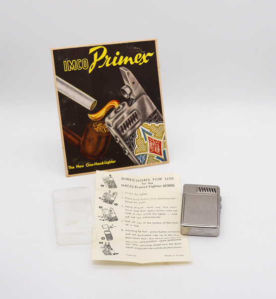 -IMCO 1953 Primex 6300 Julius Franz Meister Petrol Lighter In Chromed Steel MIB