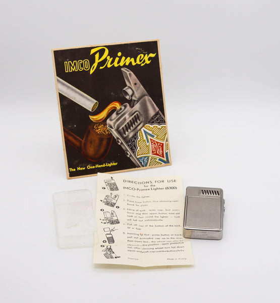 IMCO 6300 Primex 1953 Julius Franz Meister Petrol Lighter In Chromed Steel MIB