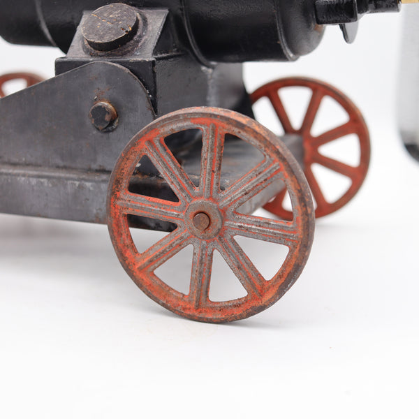 TOY CANNON 1920 Pre-War Conestoga Big Bang In Painted Steel & Iron