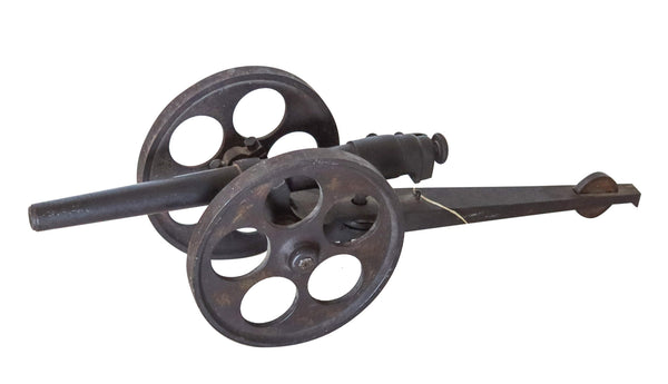 CANNON 1910 Massive British Made Signal Cannon In Blackened Iron Steel & Bronze