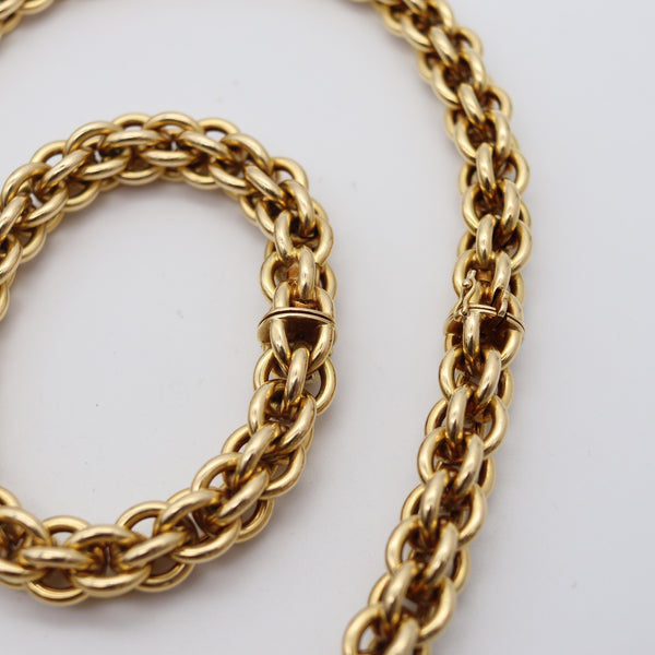 HERMÈS Paris 1970 By Gay Freres Long Necklace & Bracelet Chain In Solid 18Kt Gold