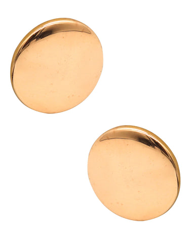 -Vhernier Milano Oversized Sculptural Round Clip On Earrings In 18Kt Yellow Gold