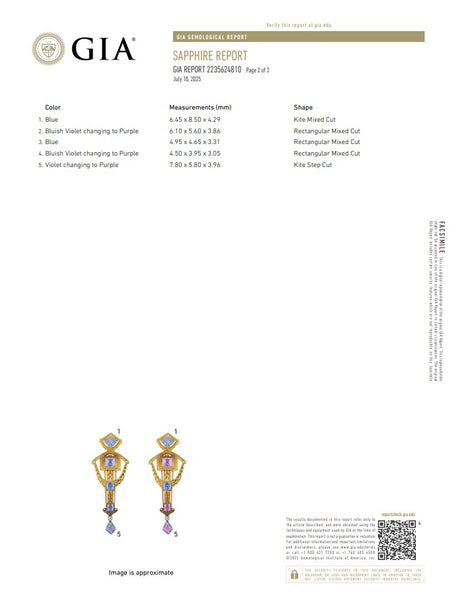 FRENCH Belle Epoque 1900 Neo-Classic Pendant Brooch In 22Kt Gold & GIA Sapphires